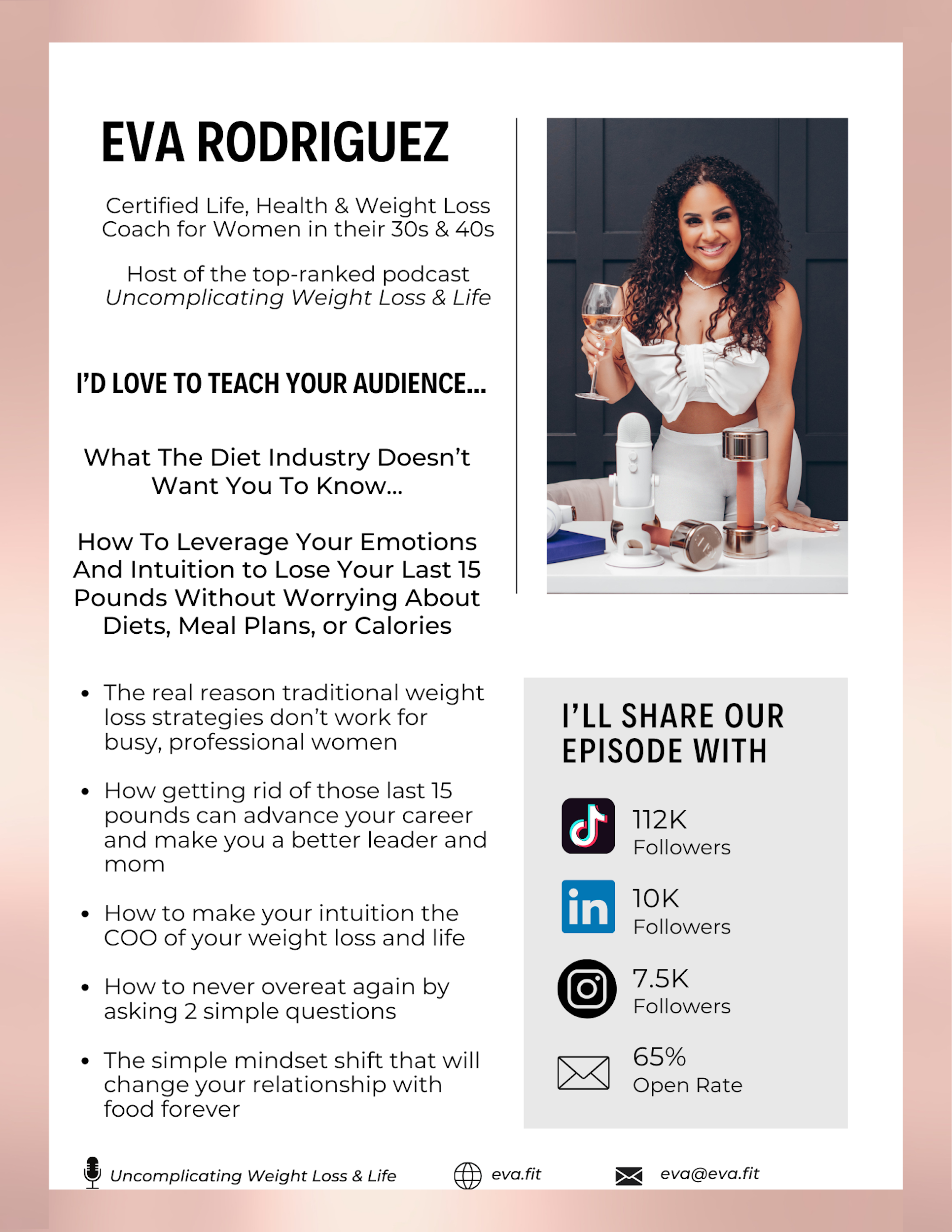 Eva Rodriguez Podcast Media Kit